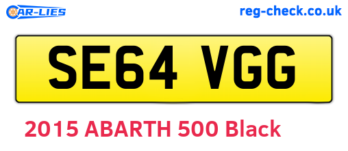 SE64VGG are the vehicle registration plates.