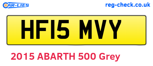 HF15MVY are the vehicle registration plates.