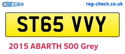 ST65VVY are the vehicle registration plates.