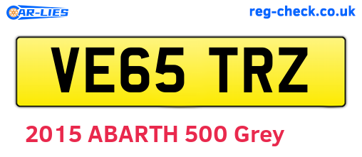 VE65TRZ are the vehicle registration plates.
