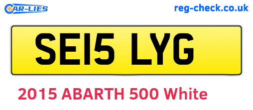 SE15LYG are the vehicle registration plates.