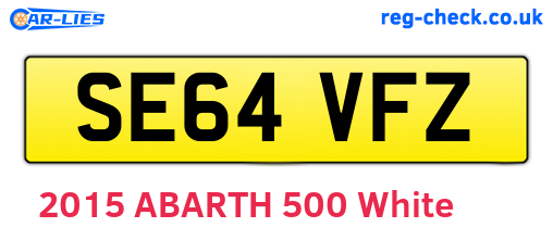 SE64VFZ are the vehicle registration plates.