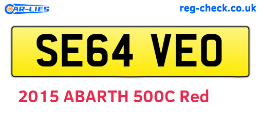SE64VEO are the vehicle registration plates.