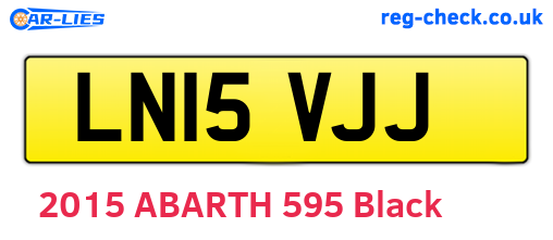 LN15VJJ are the vehicle registration plates.