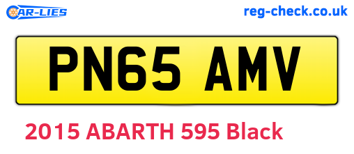 PN65AMV are the vehicle registration plates.