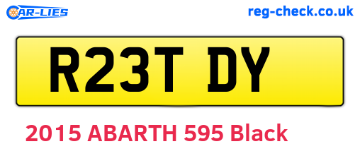 R23TDY are the vehicle registration plates.