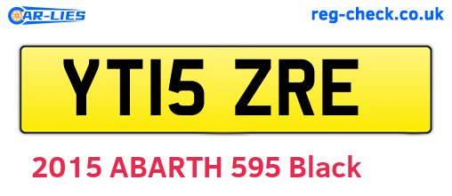YT15ZRE are the vehicle registration plates.