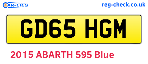 GD65HGM are the vehicle registration plates.