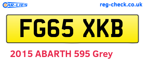 FG65XKB are the vehicle registration plates.