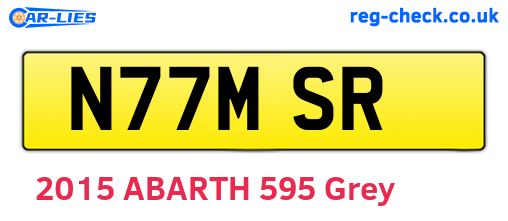 N77MSR are the vehicle registration plates.