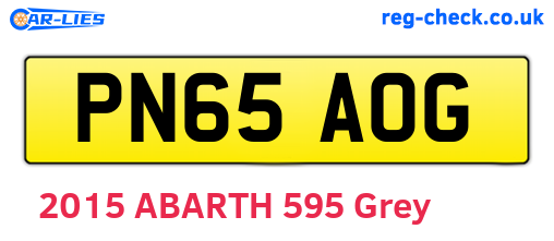 PN65AOG are the vehicle registration plates.