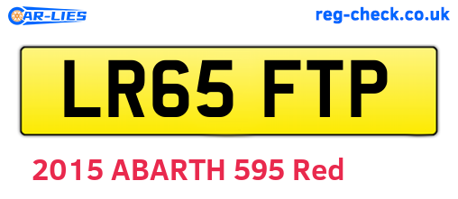 LR65FTP are the vehicle registration plates.
