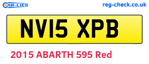 NV15XPB are the vehicle registration plates.