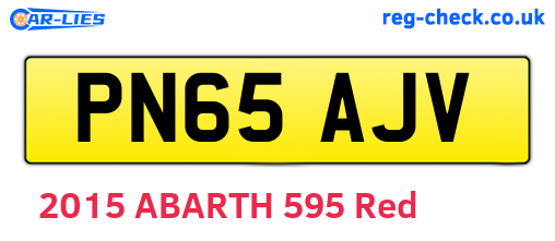 PN65AJV are the vehicle registration plates.
