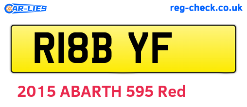R18BYF are the vehicle registration plates.