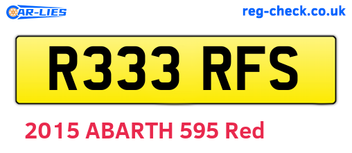R333RFS are the vehicle registration plates.