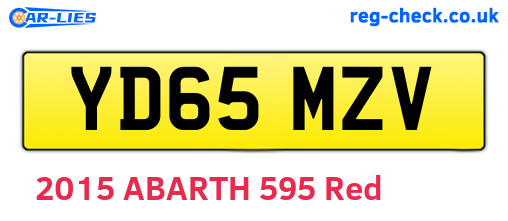 YD65MZV are the vehicle registration plates.