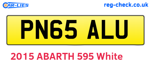 PN65ALU are the vehicle registration plates.