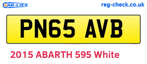 PN65AVB are the vehicle registration plates.