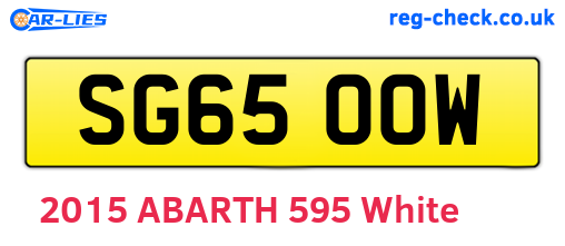 SG65OOW are the vehicle registration plates.