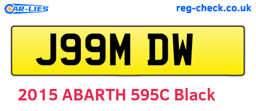 J99MDW are the vehicle registration plates.