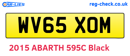 WV65XOM are the vehicle registration plates.