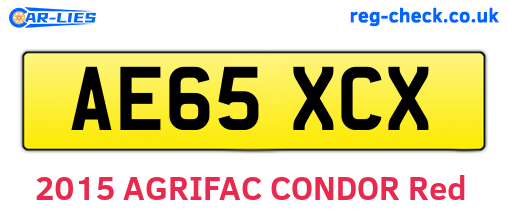 AE65XCX are the vehicle registration plates.