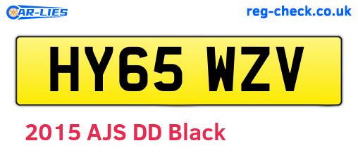 HY65WZV are the vehicle registration plates.