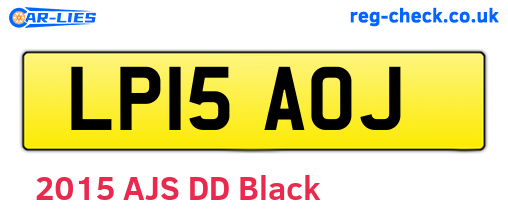 LP15AOJ are the vehicle registration plates.