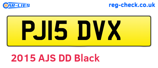 PJ15DVX are the vehicle registration plates.