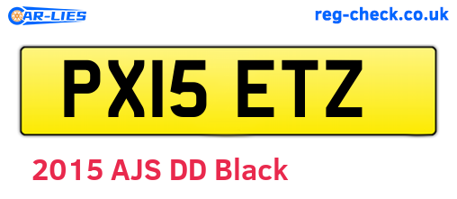PX15ETZ are the vehicle registration plates.