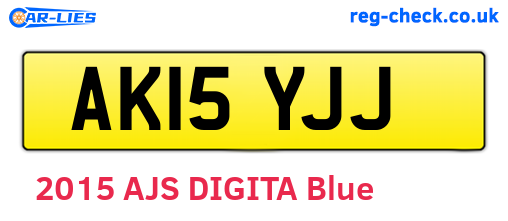 AK15YJJ are the vehicle registration plates.