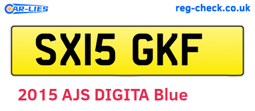 SX15GKF are the vehicle registration plates.