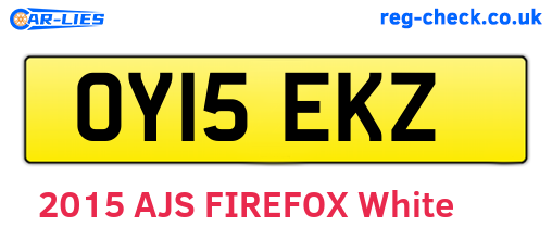 OY15EKZ are the vehicle registration plates.
