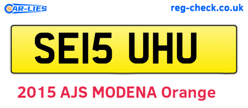 SE15UHU are the vehicle registration plates.