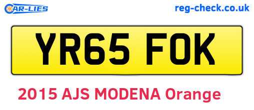 YR65FOK are the vehicle registration plates.