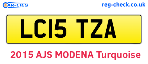 LC15TZA are the vehicle registration plates.