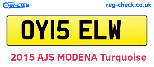 OY15ELW are the vehicle registration plates.