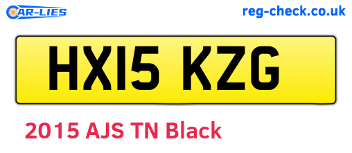 HX15KZG are the vehicle registration plates.