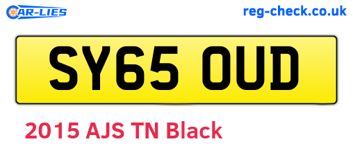 SY65OUD are the vehicle registration plates.