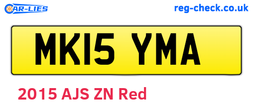 MK15YMA are the vehicle registration plates.