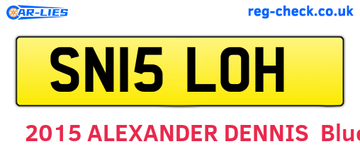 SN15LOH are the vehicle registration plates.