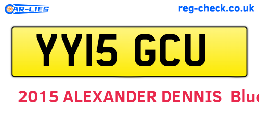 YY15GCU are the vehicle registration plates.