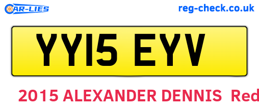 YY15EYV are the vehicle registration plates.