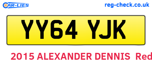 YY64YJK are the vehicle registration plates.