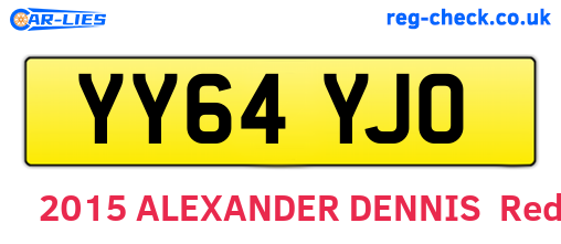 YY64YJO are the vehicle registration plates.