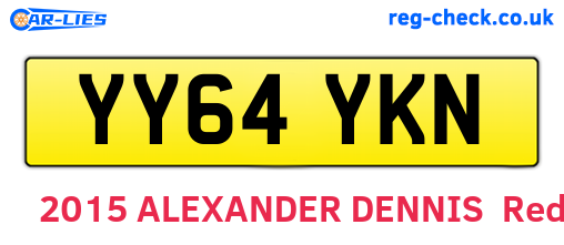 YY64YKN are the vehicle registration plates.