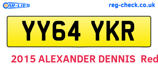 YY64YKR are the vehicle registration plates.