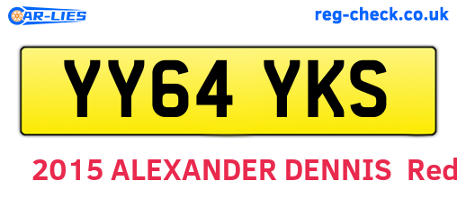 YY64YKS are the vehicle registration plates.