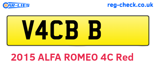 V4CBB are the vehicle registration plates.